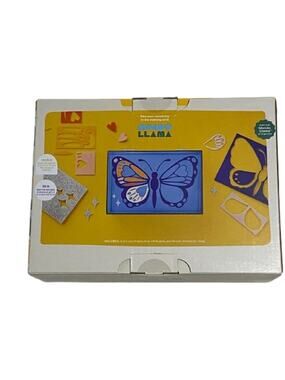 Mondo Llama Butterfly Acrylic Art Trinket Box Kit DIY Craft Set - New